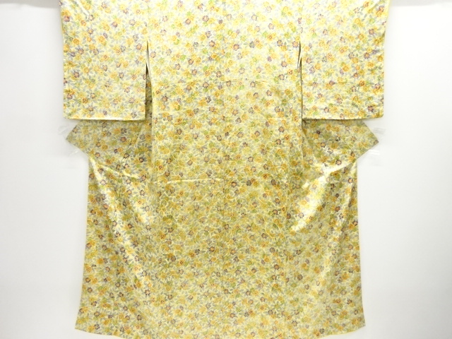 JAPANESE KIMONO / KOMON / SILK / FLOWERS